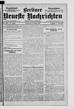 Berliner neueste Nachrichten on Feb 15, 1913