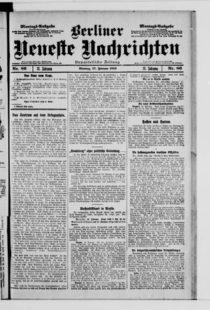Berliner neueste Nachrichten vom 17.02.1913