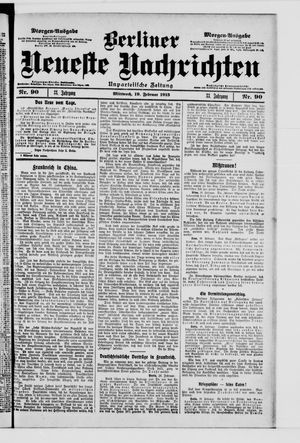 Berliner neueste Nachrichten vom 19.02.1913