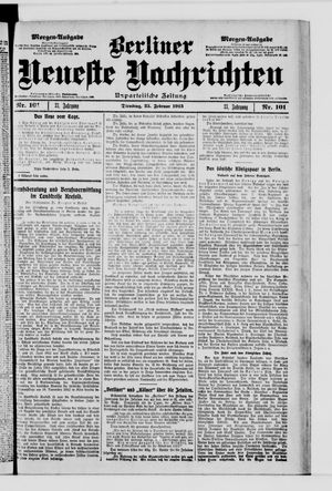 Berliner neueste Nachrichten on Feb 25, 1913