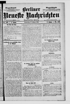 Berliner neueste Nachrichten vom 27.02.1913