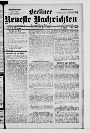 Berliner neueste Nachrichten on Feb 27, 1913