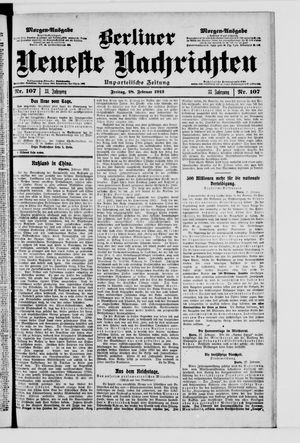 Berliner Neueste Nachrichten vom 28.02.1913