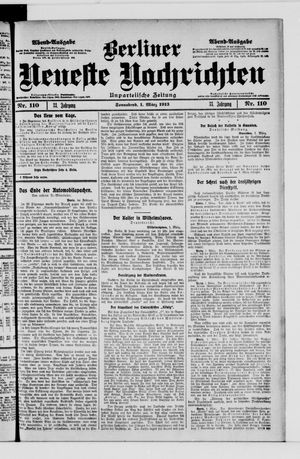 Berliner neueste Nachrichten vom 01.03.1913