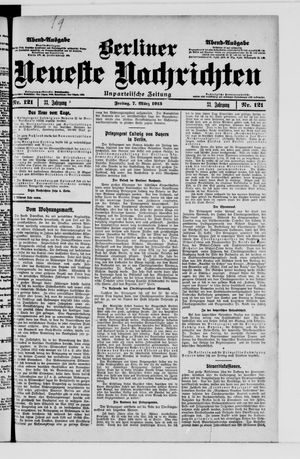 Berliner Neueste Nachrichten on Mar 7, 1913