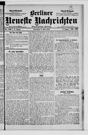 Berliner neueste Nachrichten vom 08.03.1913