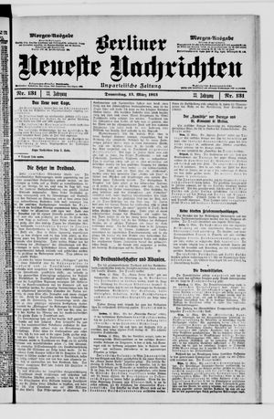 Berliner Neueste Nachrichten on Mar 13, 1913