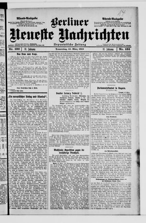 Berliner neueste Nachrichten vom 13.03.1913