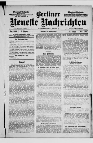 Berliner neueste Nachrichten vom 31.03.1913