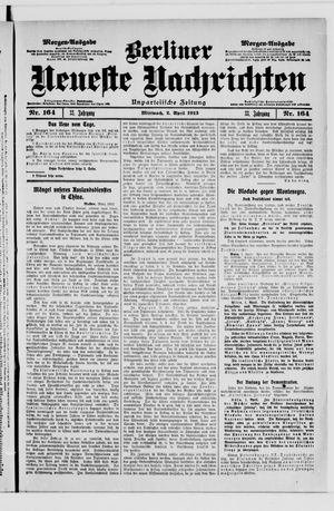 Berliner neueste Nachrichten on Apr 2, 1913