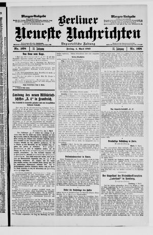 Berliner neueste Nachrichten on Apr 4, 1913