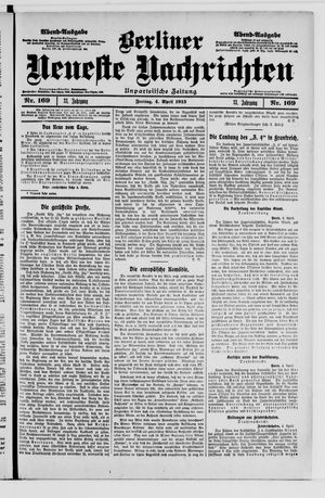 Berliner Neueste Nachrichten on Apr 4, 1913