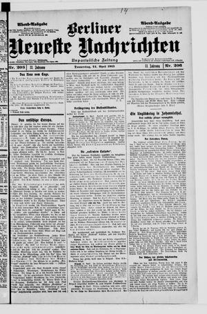 Berliner Neueste Nachrichten vom 24.04.1913