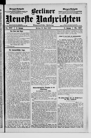Berliner Neueste Nachrichten on Apr 25, 1913