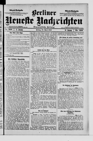 Berliner Neueste Nachrichten on Apr 25, 1913