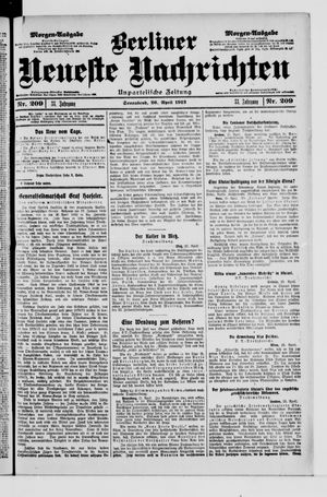 Berliner Neueste Nachrichten on Apr 26, 1913