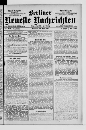 Berliner Neueste Nachrichten vom 26.04.1913