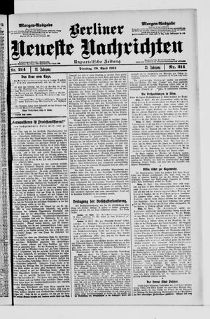 Berliner Neueste Nachrichten vom 29.04.1913