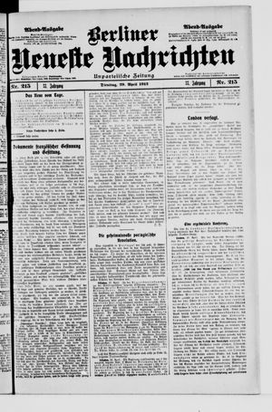 Berliner Neueste Nachrichten vom 29.04.1913