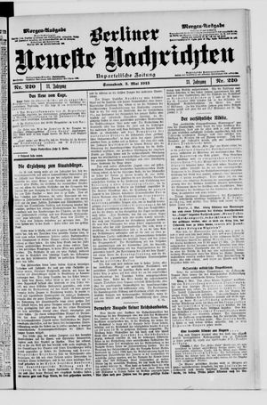 Berliner Neueste Nachrichten vom 03.05.1913
