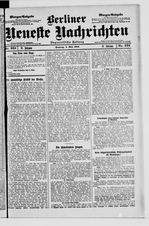 Berliner Neueste Nachrichten on May 4, 1913