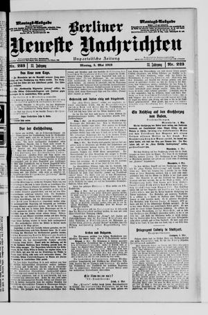 Berliner Neueste Nachrichten on May 5, 1913