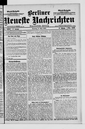 Berliner Neueste Nachrichten vom 06.05.1913