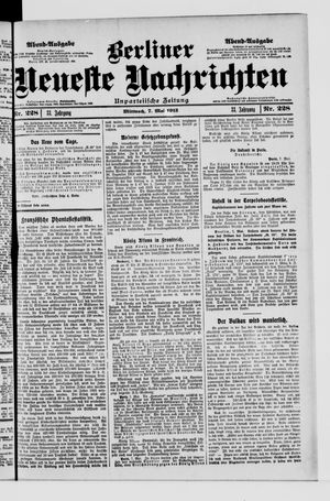 Berliner neueste Nachrichten vom 07.05.1913