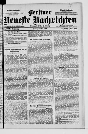 Berliner Neueste Nachrichten on May 9, 1913
