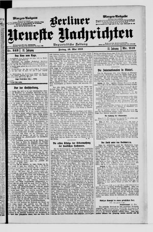 Berliner Neueste Nachrichten vom 16.05.1913