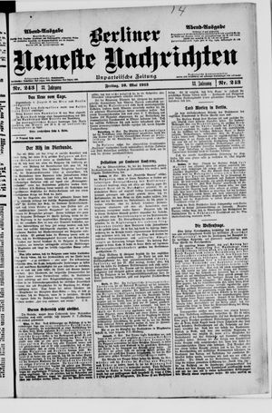 Berliner Neueste Nachrichten vom 16.05.1913