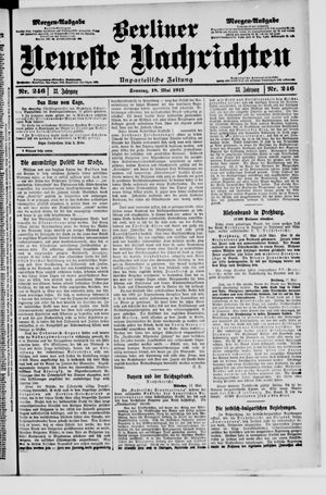 Berliner Neueste Nachrichten vom 18.05.1913