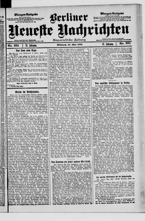 Berliner Neueste Nachrichten vom 21.05.1913