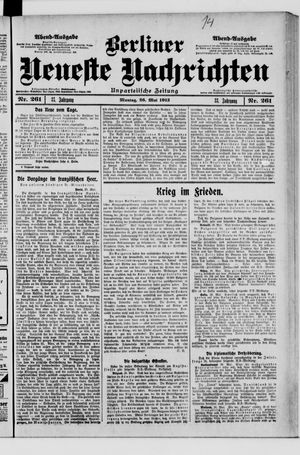 Berliner Neueste Nachrichten vom 26.05.1913