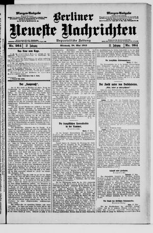 Berliner Neueste Nachrichten vom 28.05.1913