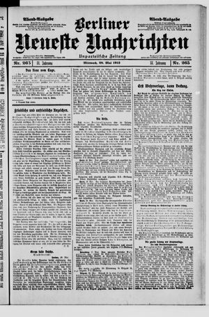 Berliner Neueste Nachrichten vom 28.05.1913