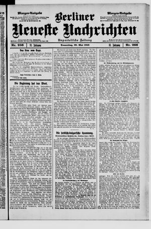 Berliner Neueste Nachrichten vom 29.05.1913