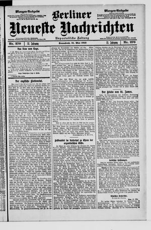 Berliner Neueste Nachrichten vom 31.05.1913