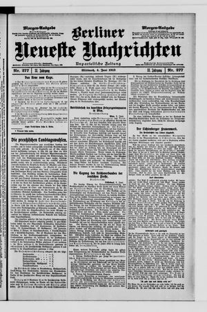 Berliner Neueste Nachrichten vom 04.06.1913