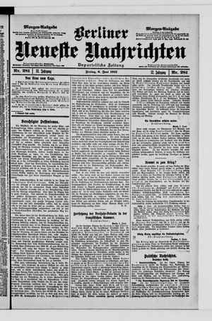 Berliner Neueste Nachrichten vom 06.06.1913