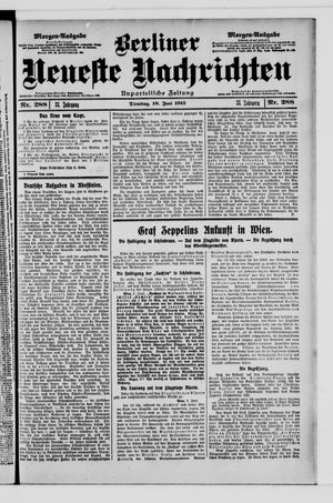 Berliner Neueste Nachrichten vom 10.06.1913