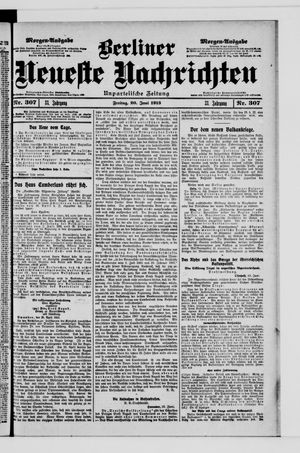 Berliner Neueste Nachrichten vom 20.06.1913