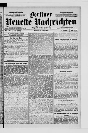 Berliner Neueste Nachrichten vom 22.06.1913