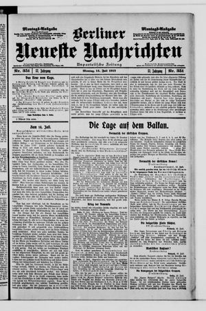 Berliner Neueste Nachrichten vom 14.07.1913