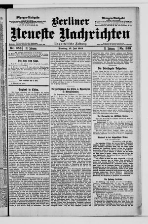 Berliner Neueste Nachrichten vom 15.07.1913