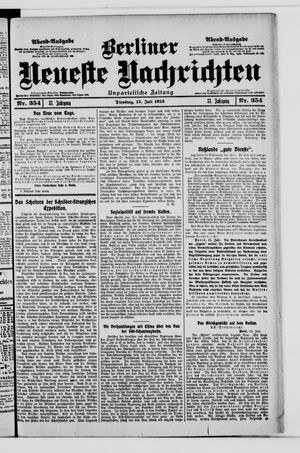 Berliner Neueste Nachrichten vom 15.07.1913
