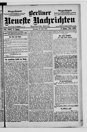 Berliner Neueste Nachrichten vom 20.07.1913