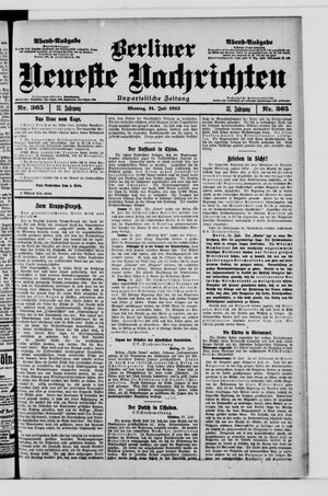 Berliner Neueste Nachrichten vom 21.07.1913
