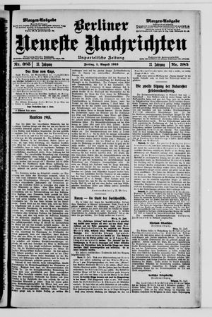 Berliner Neueste Nachrichten vom 01.08.1913