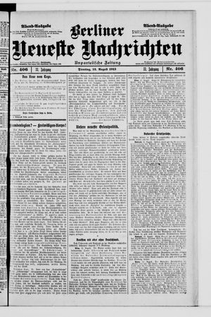 Berliner Neueste Nachrichten vom 12.08.1913